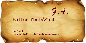 Faller Abelárd névjegykártya